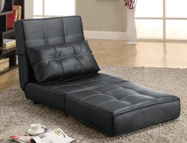 Faux Leather Convertible Chair