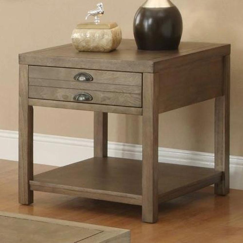 Cottage End Table with One Drawer