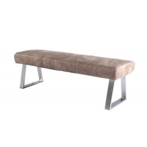 Modrest Zane Modern Brown Fabric Dining Bench